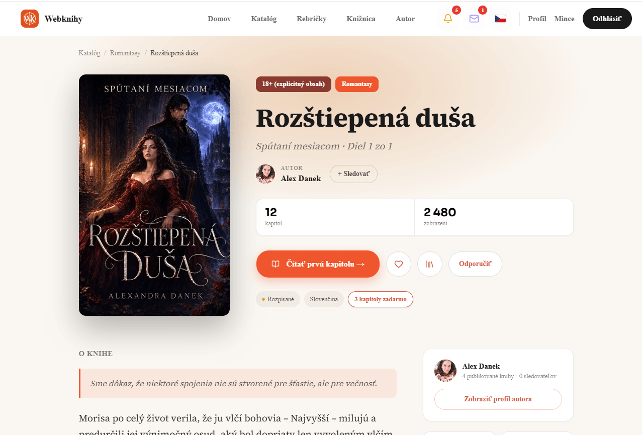 Detail knihy Rozštiepená duša na Webknihách